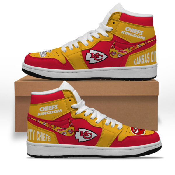 Tubopro Kansas City Chiefs AJ1 High Sneakers Shoes For Men And Women - Image 2