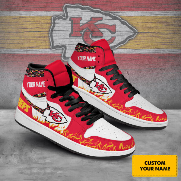 Tubopro Kansas City Chiefs AJ1 High Sneakers Shoes For Men And Women - Image 2