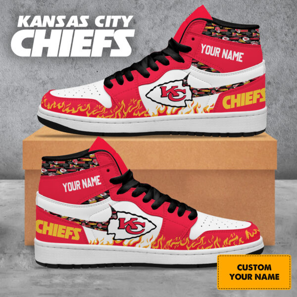 Tubopro Kansas City Chiefs AJ1 High Sneakers Shoes For Men And Women