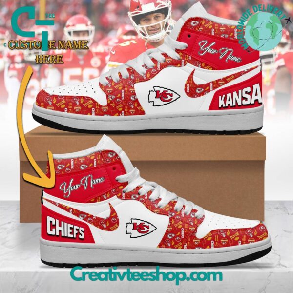 Tubopro Kansas City Chiefs AJ1 High Sneakers Shoes For Men And Women