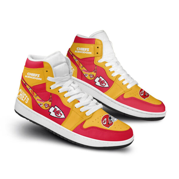 Tubopro Kansas City Chiefs AJ1 High Sneakers Shoes For Men And Women - Image 3