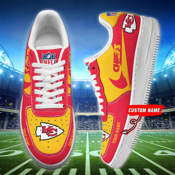 Tubopro Kansas City Chiefs NFL Air Low-Top Sneakers Shoes For Men And Women