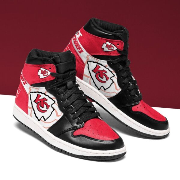 Tubopro Kansas City Chiefs NFL AJ1 High Sneakers Shoes For Men And Women - Image 2