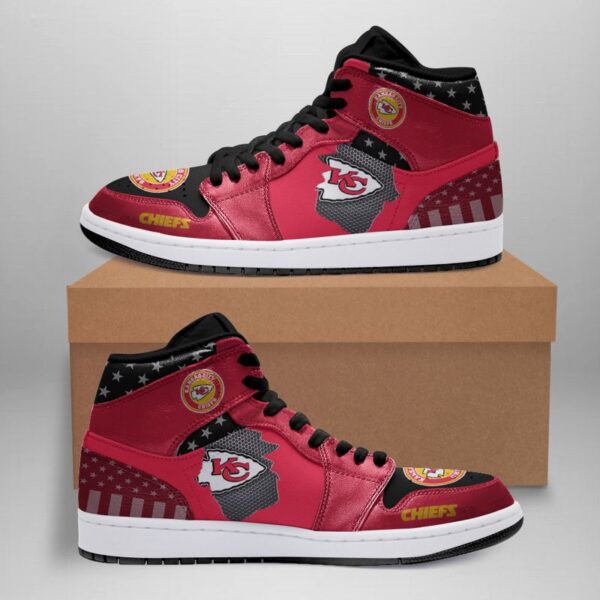 Tubopro Kansas City Chiefs NFL AJ1 High Sneakers Shoes For Men And Women