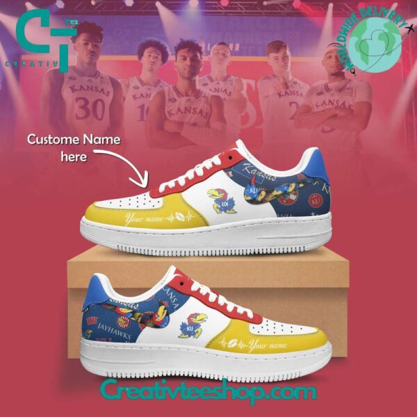 Tubopro Kansas Jayhawks Air Low-Top Sneakers Shoes For Men And Women