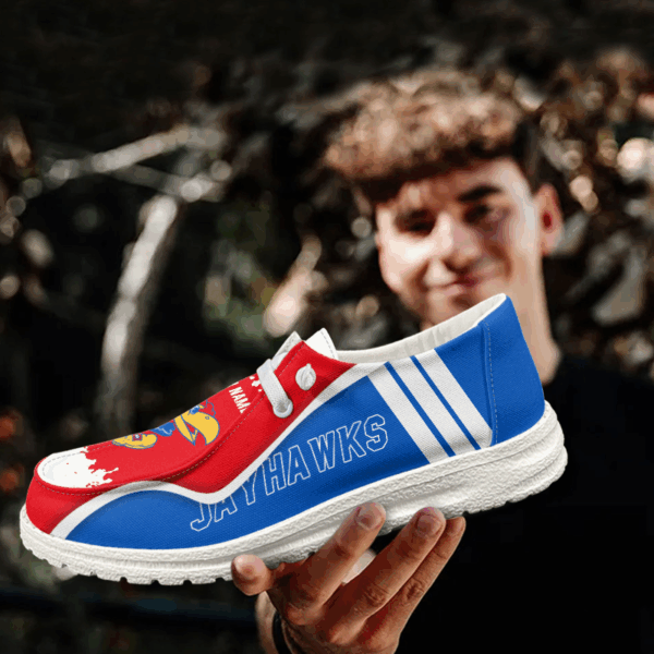 Tubopro Kansas Jayhawks Hey Dude Shoes For Men And Women - Image 3