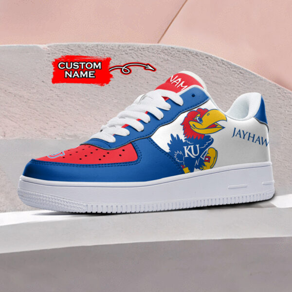 Tubopro Kansas Jayhawks NCAA Air Low-Top Sneakers Shoes For Men And Women - Image 2