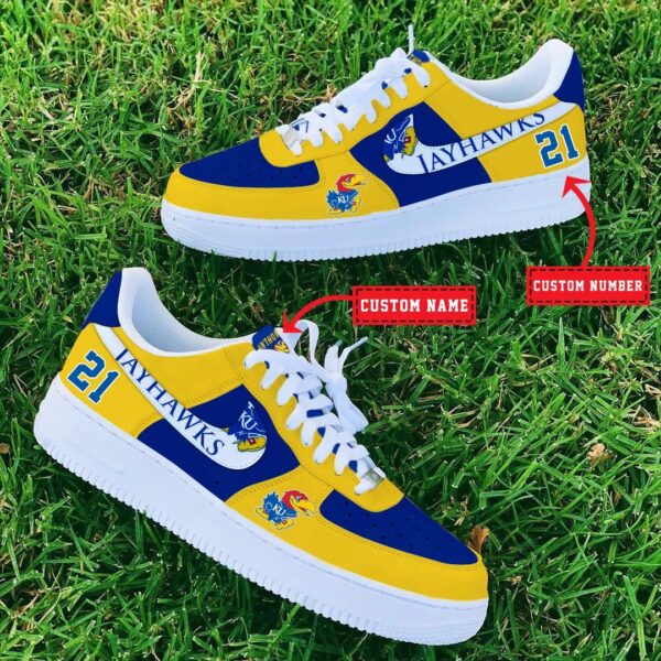 Tubopro Kansas Jayhawks NCAA Air Low-Top Sneakers Shoes For Men And Women