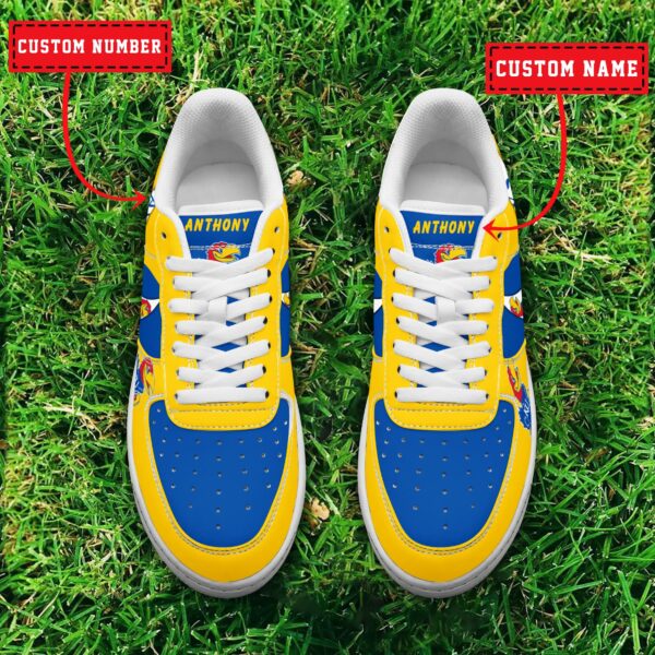 Tubopro Kansas Jayhawks NCAA Air Low-Top Sneakers Shoes For Men And Women - Image 2