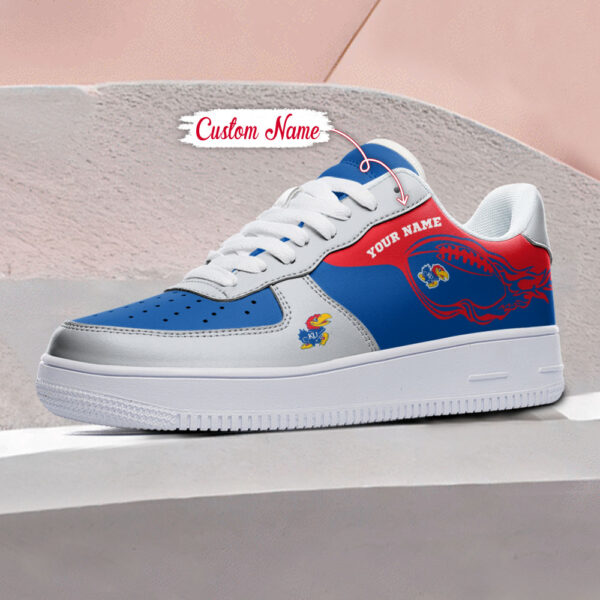 Tubopro Kansas Jayhawks NCAA Air Low-Top Sneakers Shoes For Men And Women - Image 3