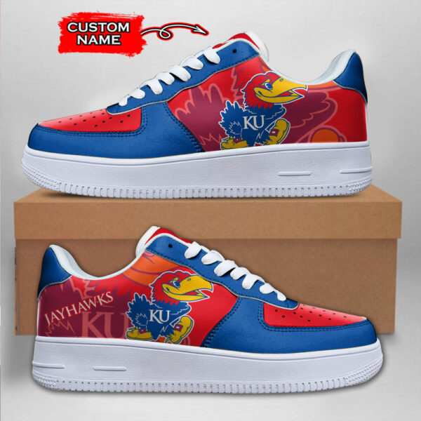 Tubopro Kansas Jayhawks NCAA Air Low-Top Sneakers Shoes For Men And Women