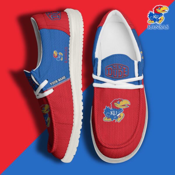Tubopro Kansas Jayhawks Personalized Hey Dude Shoes For Men And Women