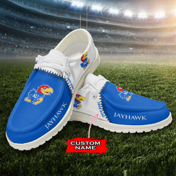 Tubopro Kansas Jayhawks Personalized Hey Dude Shoes For Men And Women
