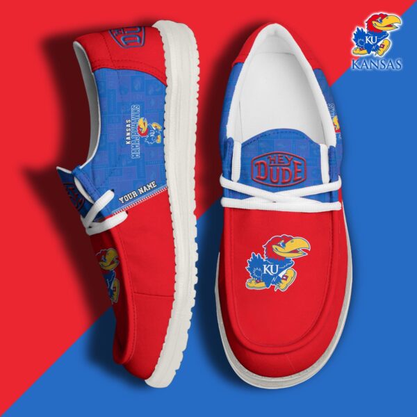 Tubopro Kansas Jayhawks Personalized Hey Dude Shoes For Men And Women