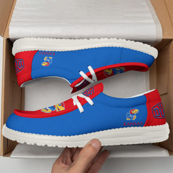 Tubopro Kansas Jayhawks Personalized Hey Dude Shoes For Men And Women - Image 2