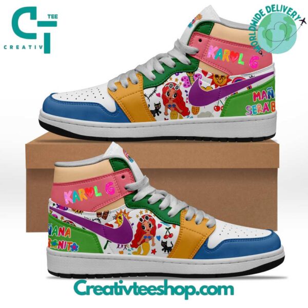 Tubopro Karol G Mermaid AJ1 High Sneakers Shoes For Men And Women