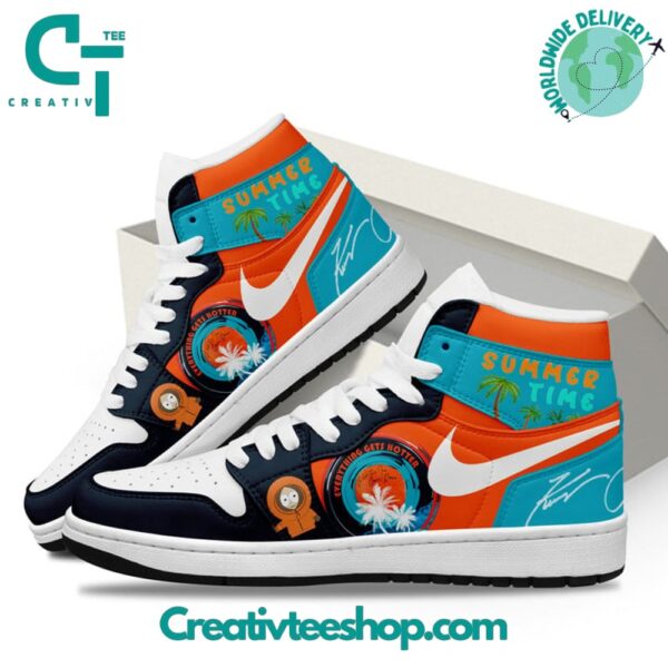 Tubopro Kenny Chesney Summer Time AJ1 High Sneakers Shoes For Men And Women - Image 3