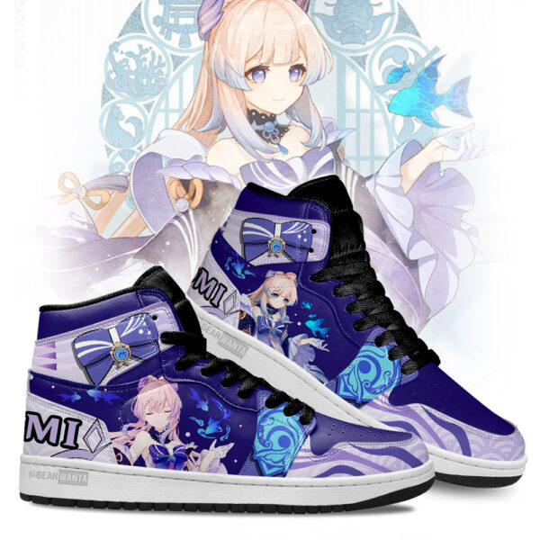 Tubopro Kokomi Genshin Impact AJ1 High Sneakers Shoes For Men And Women - Image 3