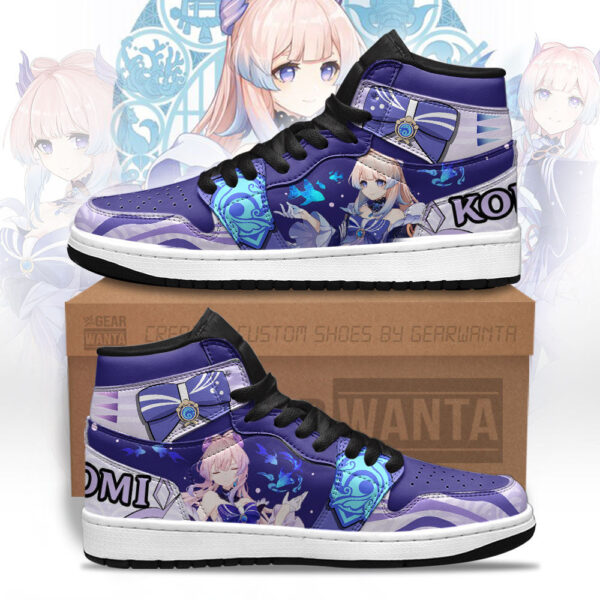 Tubopro Kokomi Genshin Impact AJ1 High Sneakers Shoes For Men And Women