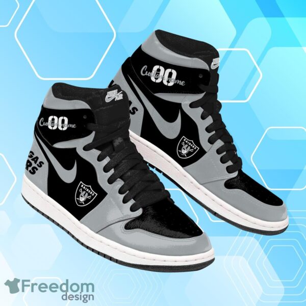 Tubopro Las Vegas Raiders AJ1 High Sneakers Shoes For Men And Women - Image 2