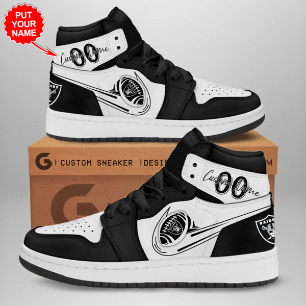 Tubopro Las Vegas Raiders AJ1 High Sneakers Shoes For Men And Women