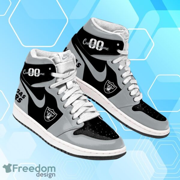 Tubopro Las Vegas Raiders AJ1 High Sneakers Shoes For Men And Women - Image 2