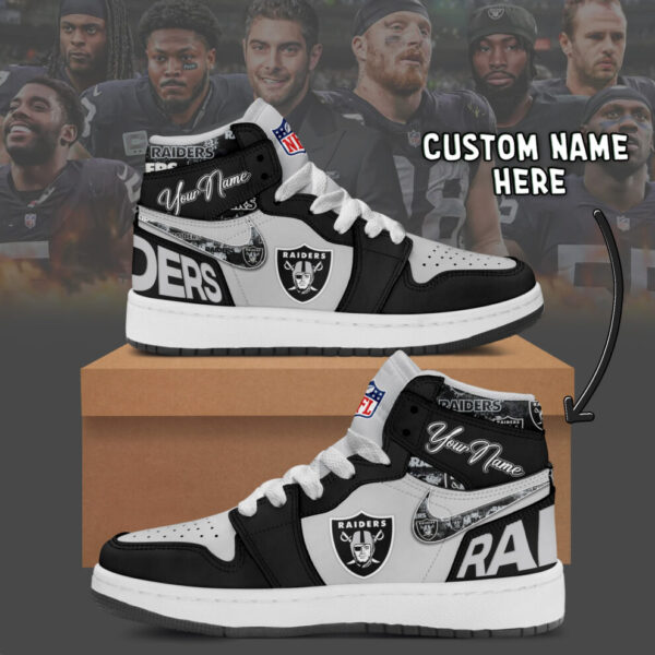 Tubopro Las Vegas Raiders AJ1 High Sneakers Shoes For Men And Women