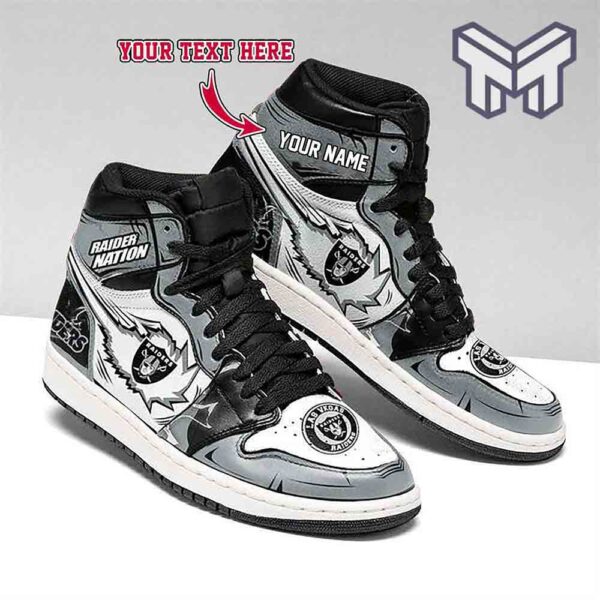 Tubopro Las Vegas Raiders AJ1 High Sneakers Shoes For Men And Women - Image 2