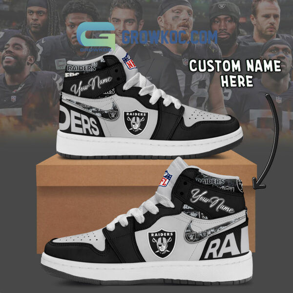 Tubopro Las Vegas Raiders AJ1 High Sneakers Shoes For Men And Women