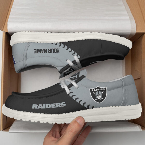 Tubopro Las Vegas Raiders Hey Dude Shoes For Men And Women - Image 3