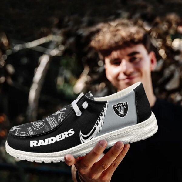 Tubopro Las Vegas Raiders Hey Dude Shoes For Men And Women - Image 3