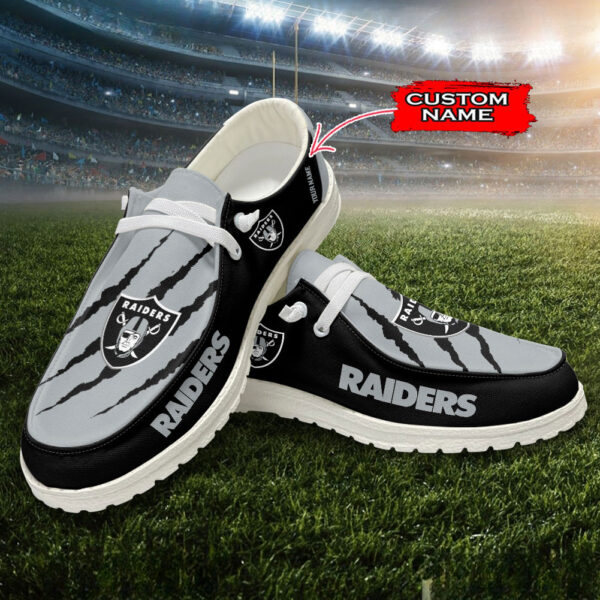 Tubopro Las Vegas Raiders Hey Dude Shoes For Men And Women - Image 2