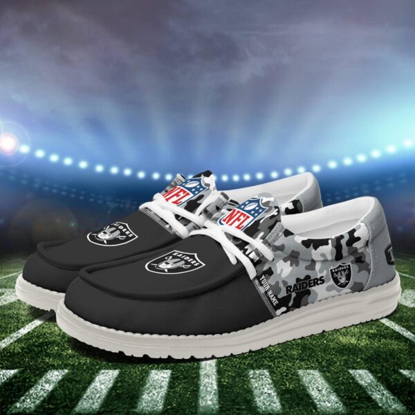 Tubopro Las Vegas Raiders Hey Dude Shoes For Men And Women - Image 4