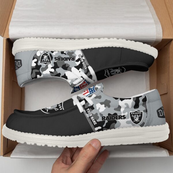 Tubopro Las Vegas Raiders Hey Dude Shoes For Men And Women - Image 3