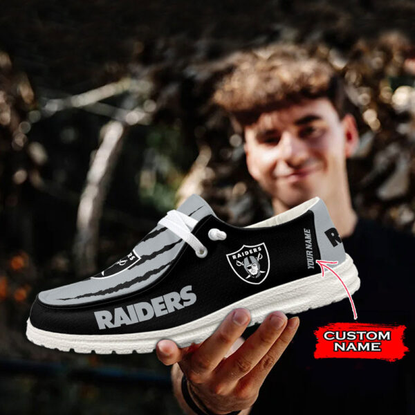 Tubopro Las Vegas Raiders Hey Dude Shoes For Men And Women - Image 3