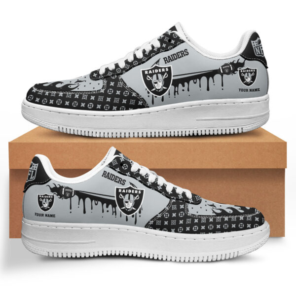 Tubopro Las Vegas Raiders NFL Air Low-Top Sneakers Shoes For Men And Women