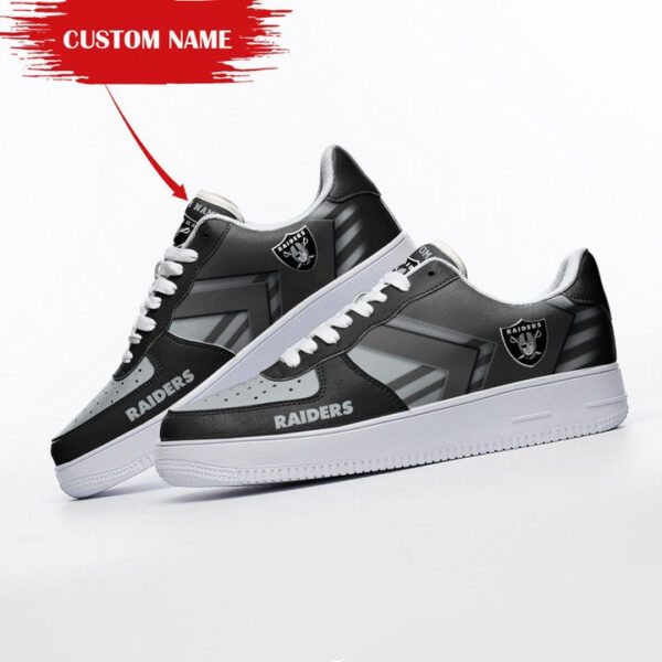 Tubopro Las Vegas Raiders NFL Air Low-Top Sneakers Shoes For Men And Women - Image 2