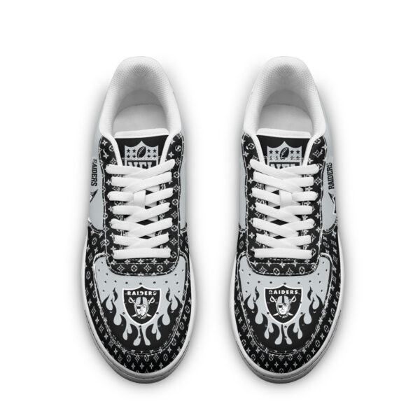 Tubopro Las Vegas Raiders NFL Air Low-Top Sneakers Shoes For Men And Women - Image 2