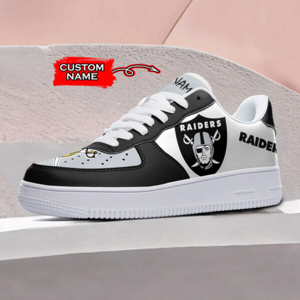 Tubopro Las Vegas Raiders NFL Air Low-Top Sneakers Shoes For Men And Women - Image 2