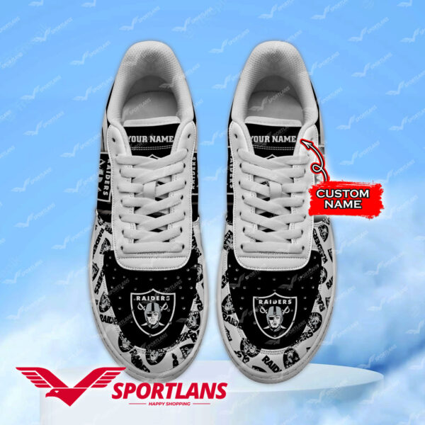 Tubopro Las Vegas Raiders NFL Air Low-Top Sneakers Shoes For Men And Women - Image 2