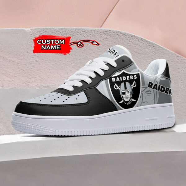 Tubopro Las Vegas Raiders NFL Air Low-Top Sneakers Shoes For Men And Women - Image 2
