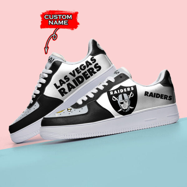 Tubopro Las Vegas Raiders NFL Air Low-Top Sneakers Shoes For Men And Women - Image 3