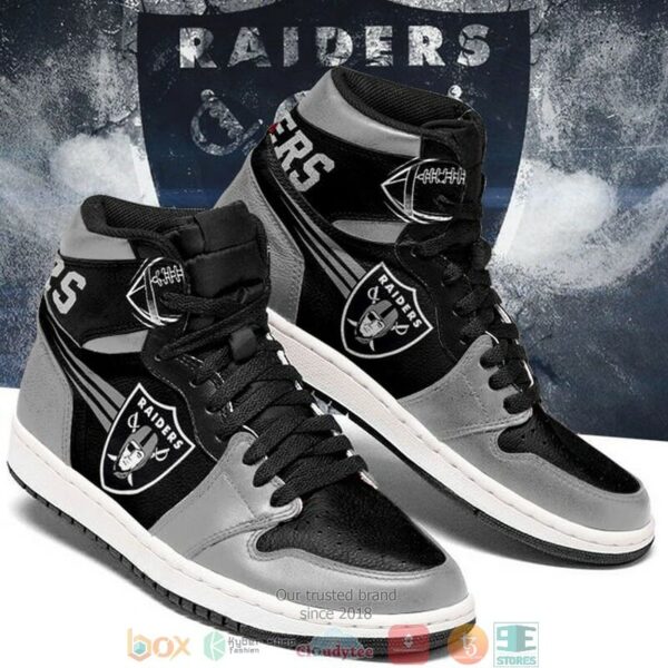 Tubopro Las Vegas Raiders NFL AJ1 High Sneakers Shoes For Men And Women - Image 2