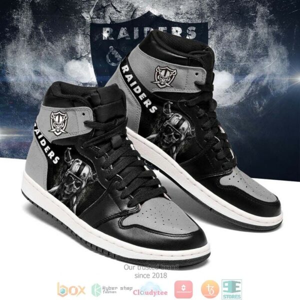 Tubopro Las Vegas Raiders NFL AJ1 High Sneakers Shoes For Men And Women - Image 2