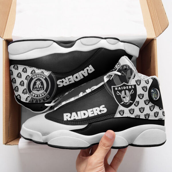 Tubopro Las Vegas Raiders NFL AJ13 Sneakers Shoes For Men And Women - Image 4