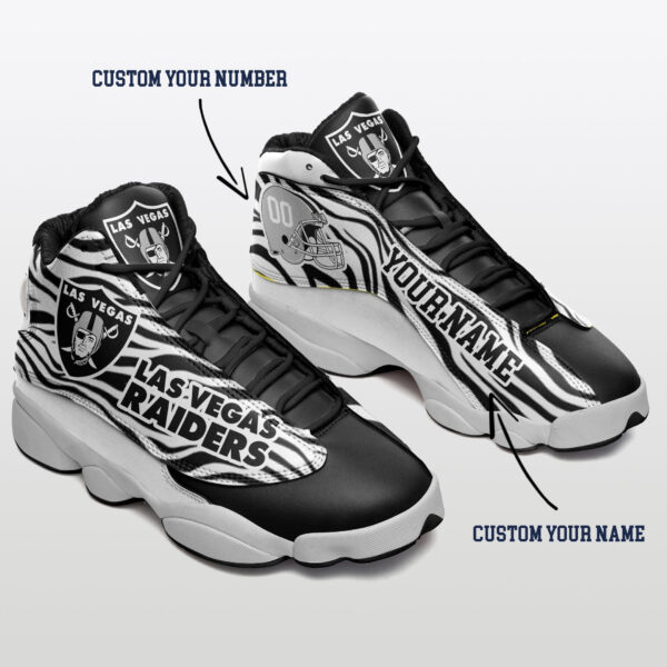 Tubopro Las Vegas Raiders NFL AJ13 Sneakers Shoes For Men And Women - Image 2