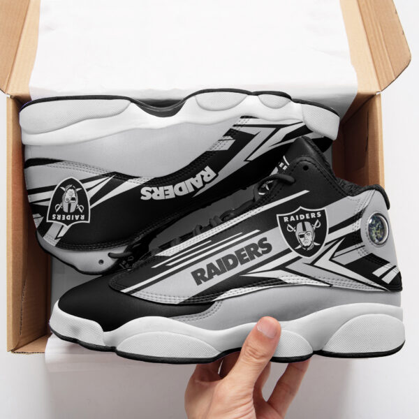 Tubopro Las Vegas Raiders NFL AJ13 Sneakers Shoes For Men And Women - Image 3