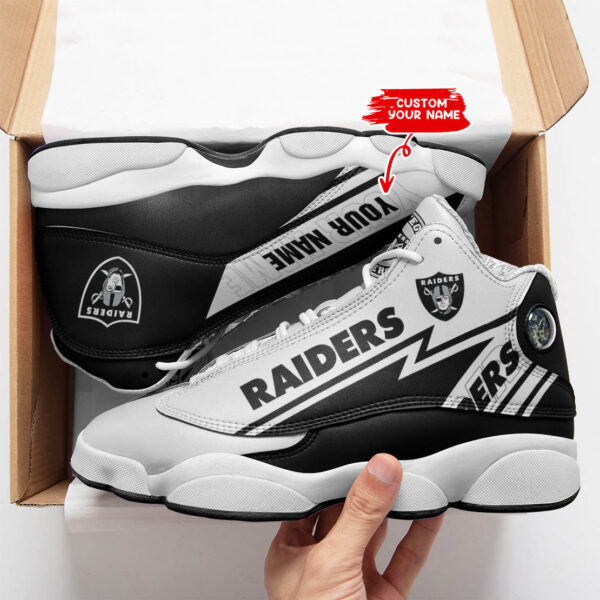 Tubopro Las Vegas Raiders NFL AJ13 Sneakers Shoes For Men And Women - Image 2