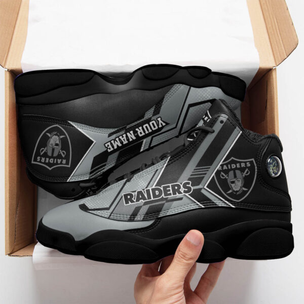 Tubopro Las Vegas Raiders NFL AJ13 Sneakers Shoes For Men And Women - Image 2