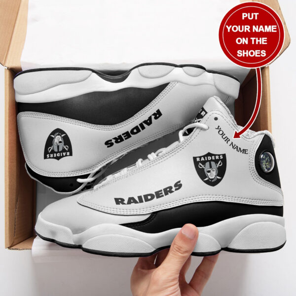 Tubopro Las Vegas Raiders NFL AJ13 Sneakers Shoes For Men And Women - Image 2